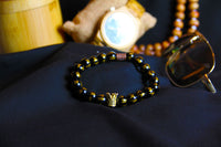 Load image into Gallery viewer, Black Golden Statement Bracelet
