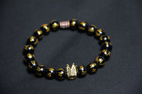 Load image into Gallery viewer, Black Golden Statement Bracelet
